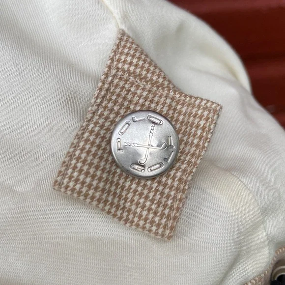 Ralph Lauren POLO Golf Vintage Tan & Cream Houndstooth Cotton Jacket Mens Size L - Picture 11 of 14
